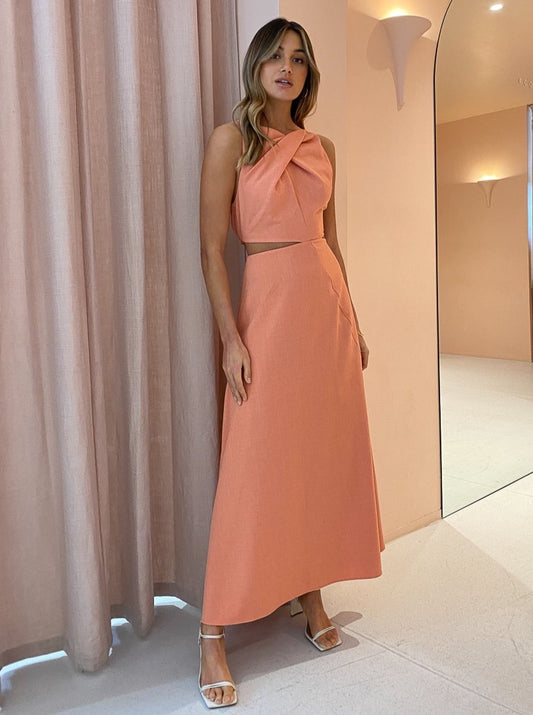 One Fell Swoop Bijou Maxi Dress in Guava