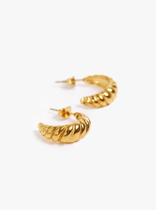 Porter Croissant Earrings 20mm in Gold